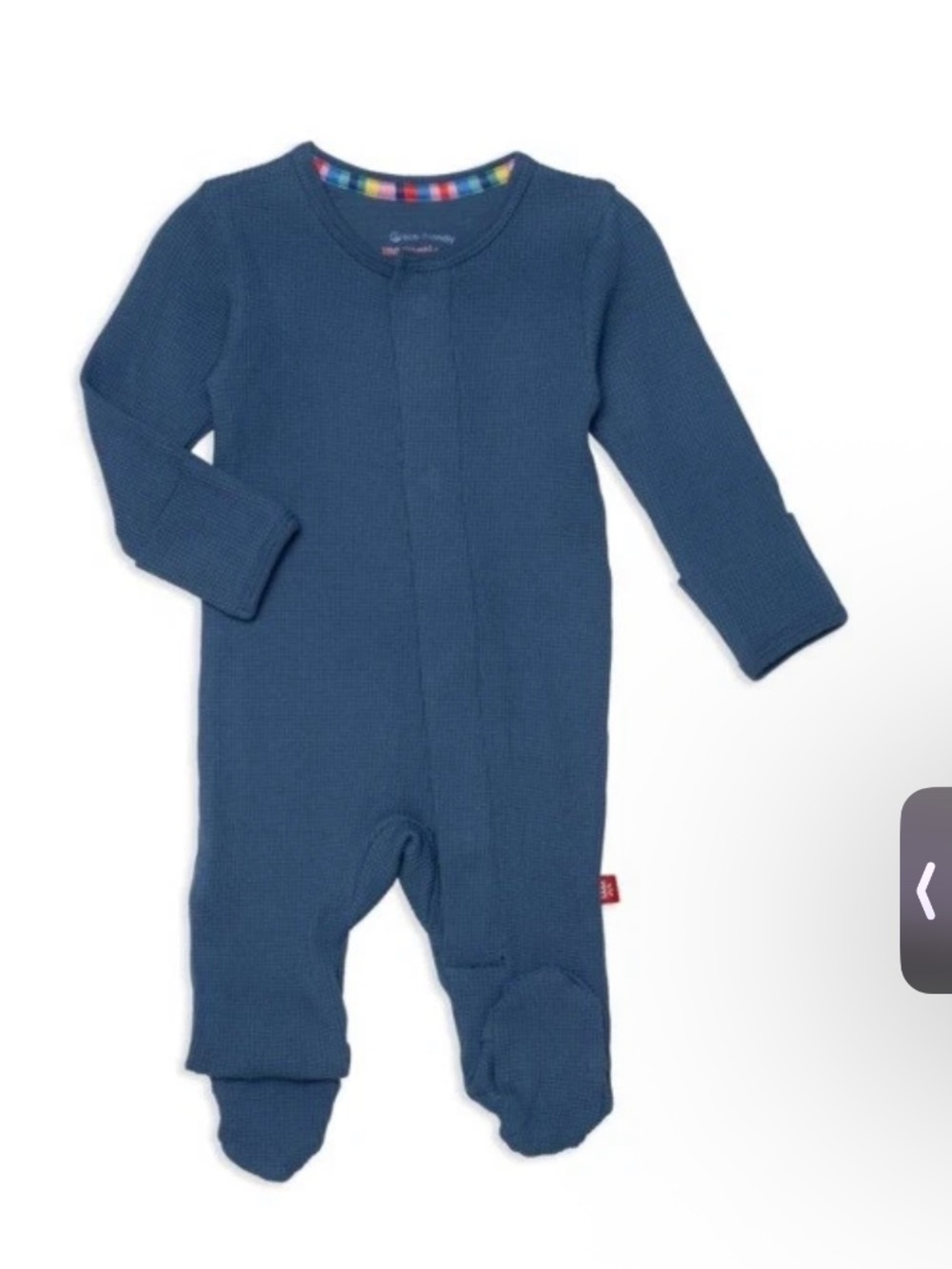 NWT Magnetic Me Dark Blue waffle modal parent favorite footie Preemie - Picture 5 of 5